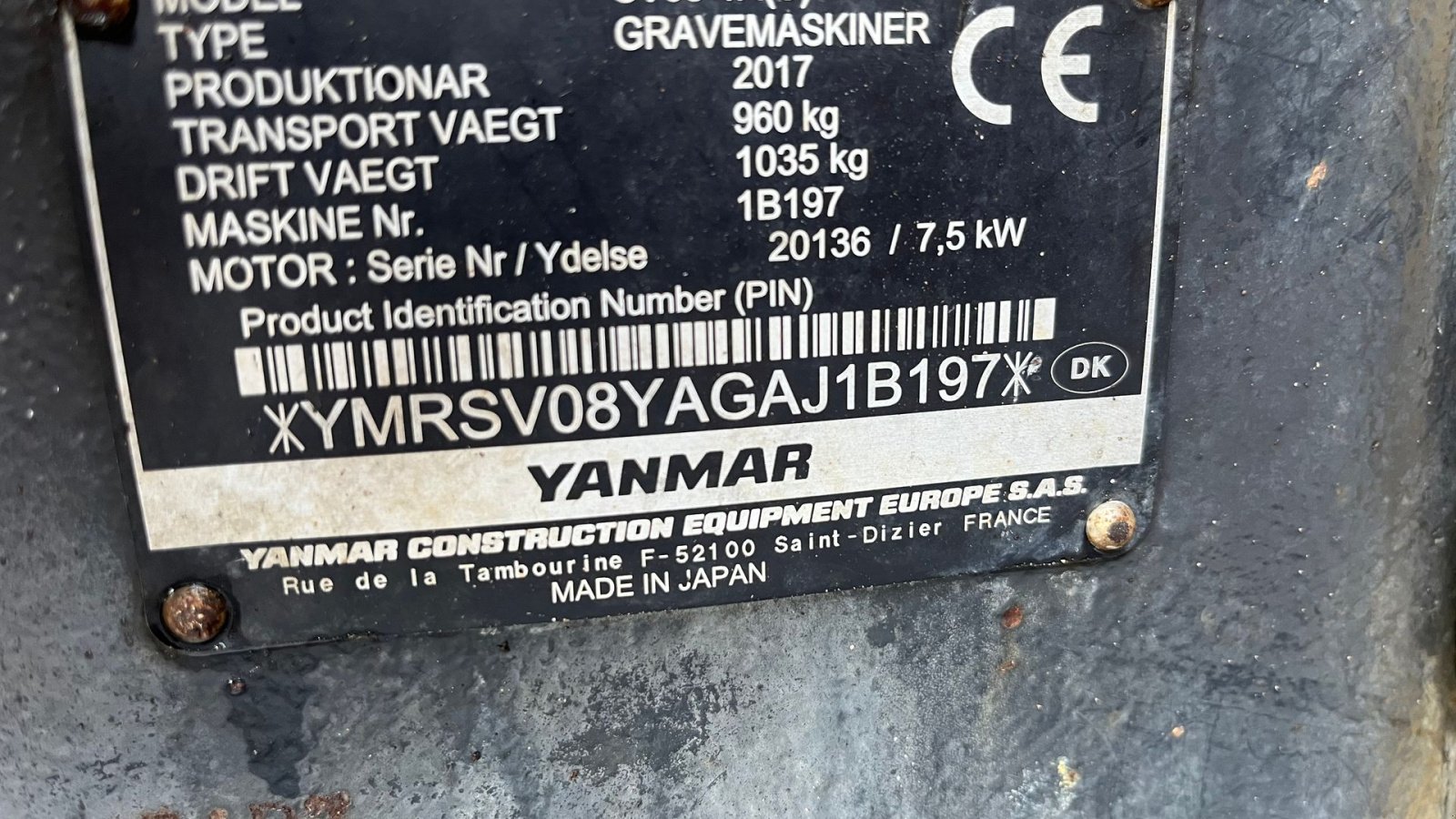 Bagger typu Yanmar SV08 Hurtigskifte 3skovle+gruppetand, Gebrauchtmaschine v Rønnede (Obrázek 5)