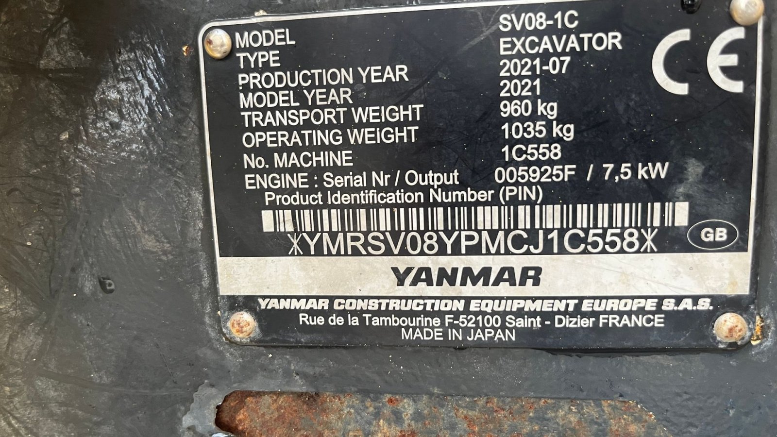 Bagger typu Yanmar SV08 Tiltman kun kørt 479t, Gebrauchtmaschine v Rønnede (Obrázek 7)