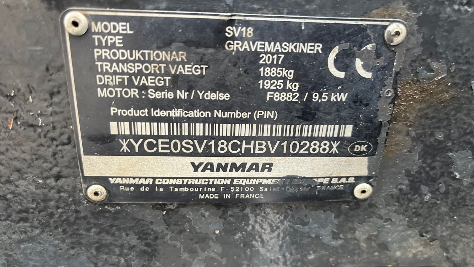 Bagger typu Yanmar SV18 Hurtigskifte +3skovle, Gebrauchtmaschine v Rønnede (Obrázek 15)