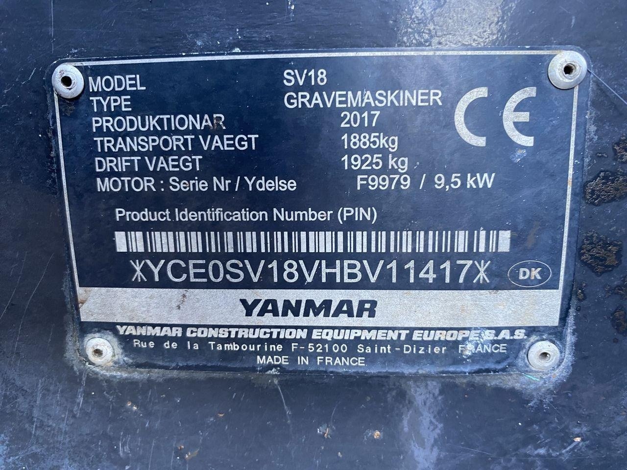 Bagger typu Yanmar SV18, Gebrauchtmaschine v Skive (Obrázek 13)