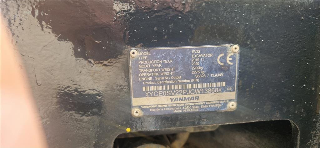 Bagger typu Yanmar SV22, Gebrauchtmaschine v Randers (Obrázek 10)