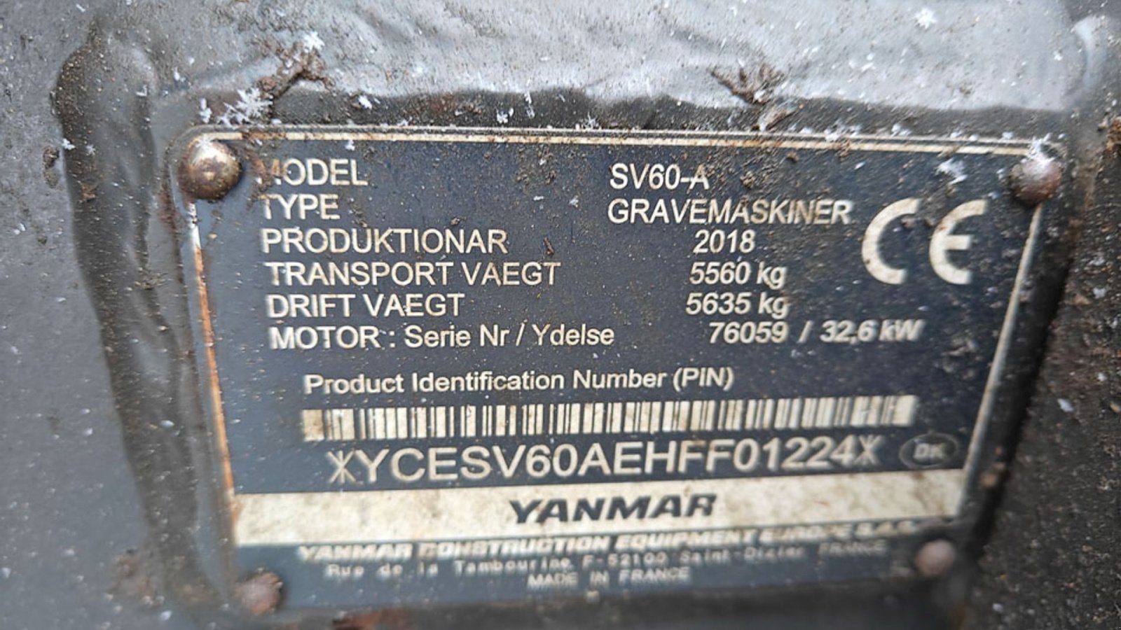 Bagger typu Yanmar SV60, Gebrauchtmaschine w Vrå (Zdjęcie 8)