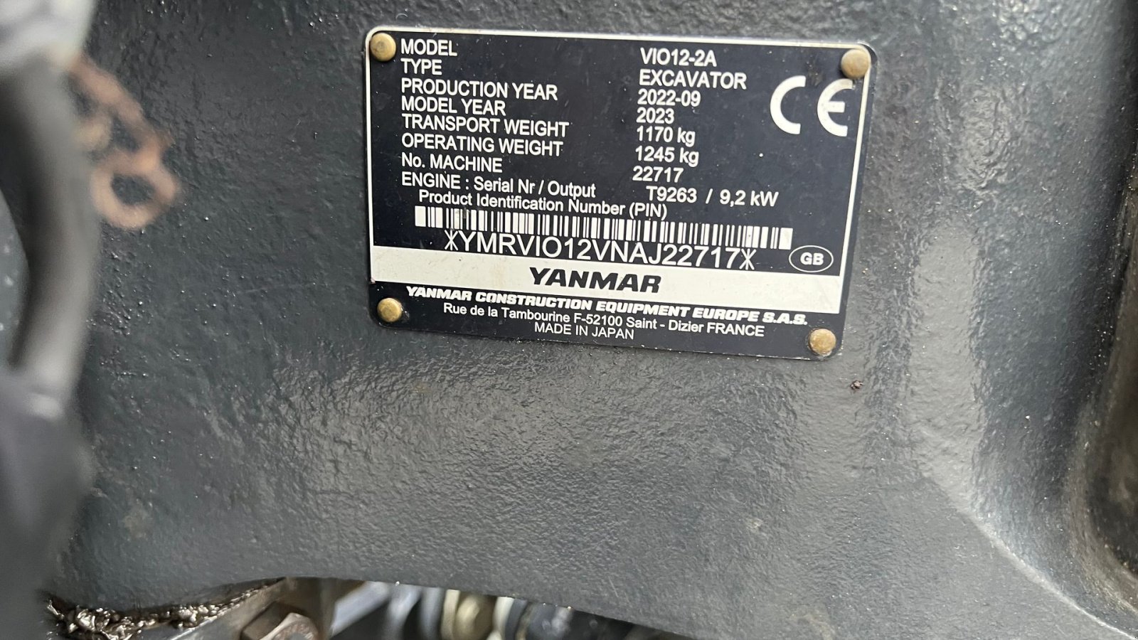 Bagger of the type Yanmar ViO 12, Gebrauchtmaschine in Slagelse (Picture 8)