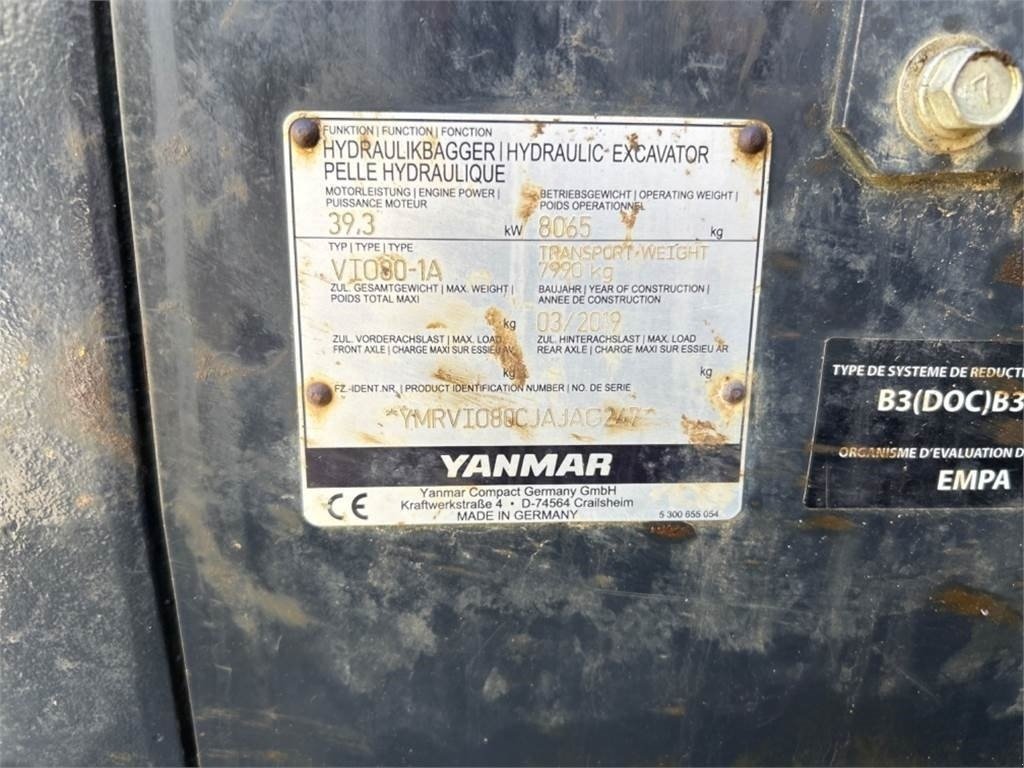 Bagger a típus Yanmar ViO 80, Gebrauchtmaschine ekkor: Vojens (Kép 13)