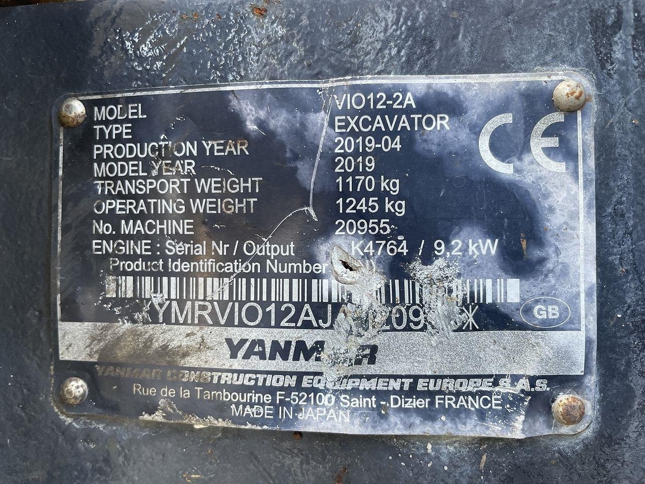 Bagger typu Yanmar VIO12, Gebrauchtmaschine v Skive (Obrázek 14)