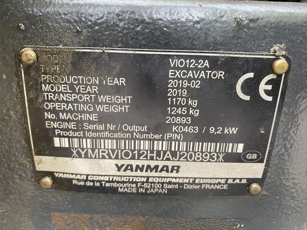 Bagger от тип Yanmar VIO12, Gebrauchtmaschine в Skive (Снимка 11)