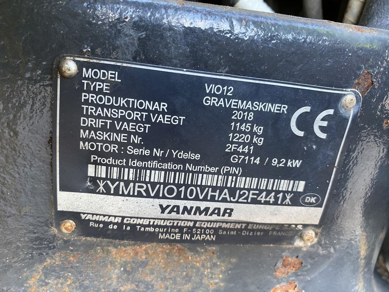 Bagger typu Yanmar VIO12, Gebrauchtmaschine v Skive (Obrázek 13)