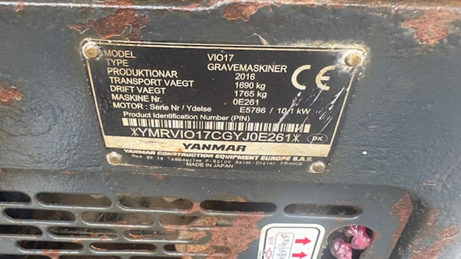 Bagger tip Yanmar ViO17 MED 3 SKOVLE, Gebrauchtmaschine in Dronninglund (Poză 2)