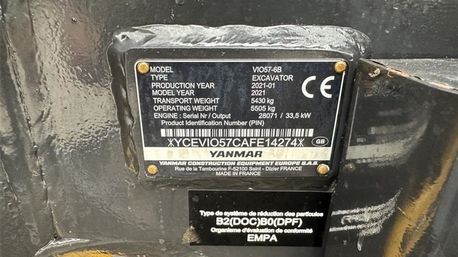 Bagger типа Yanmar Vio57 Incl. nyere JST-skovlpakke, Gebrauchtmaschine в Gjerlev J. (Фотография 22)