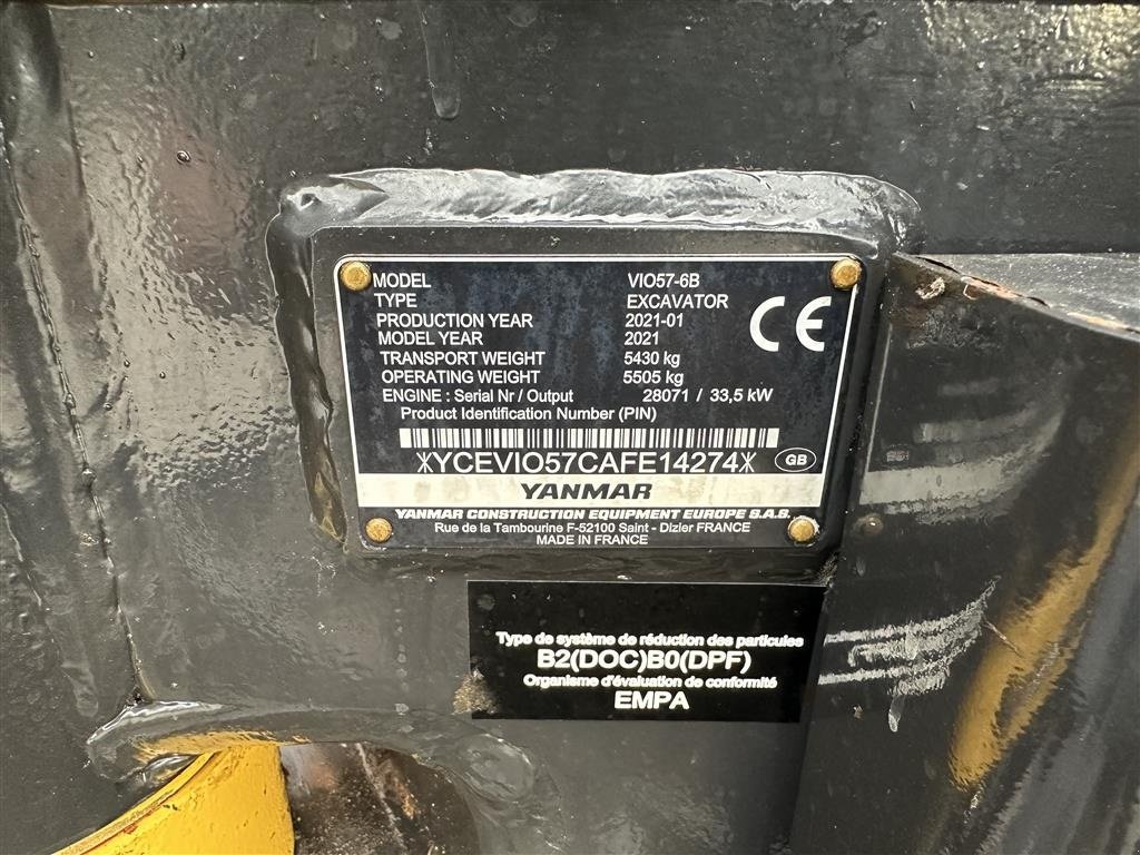 Bagger des Typs Yanmar Vio57, Gebrauchtmaschine in Gjerlev J. (Bild 22)