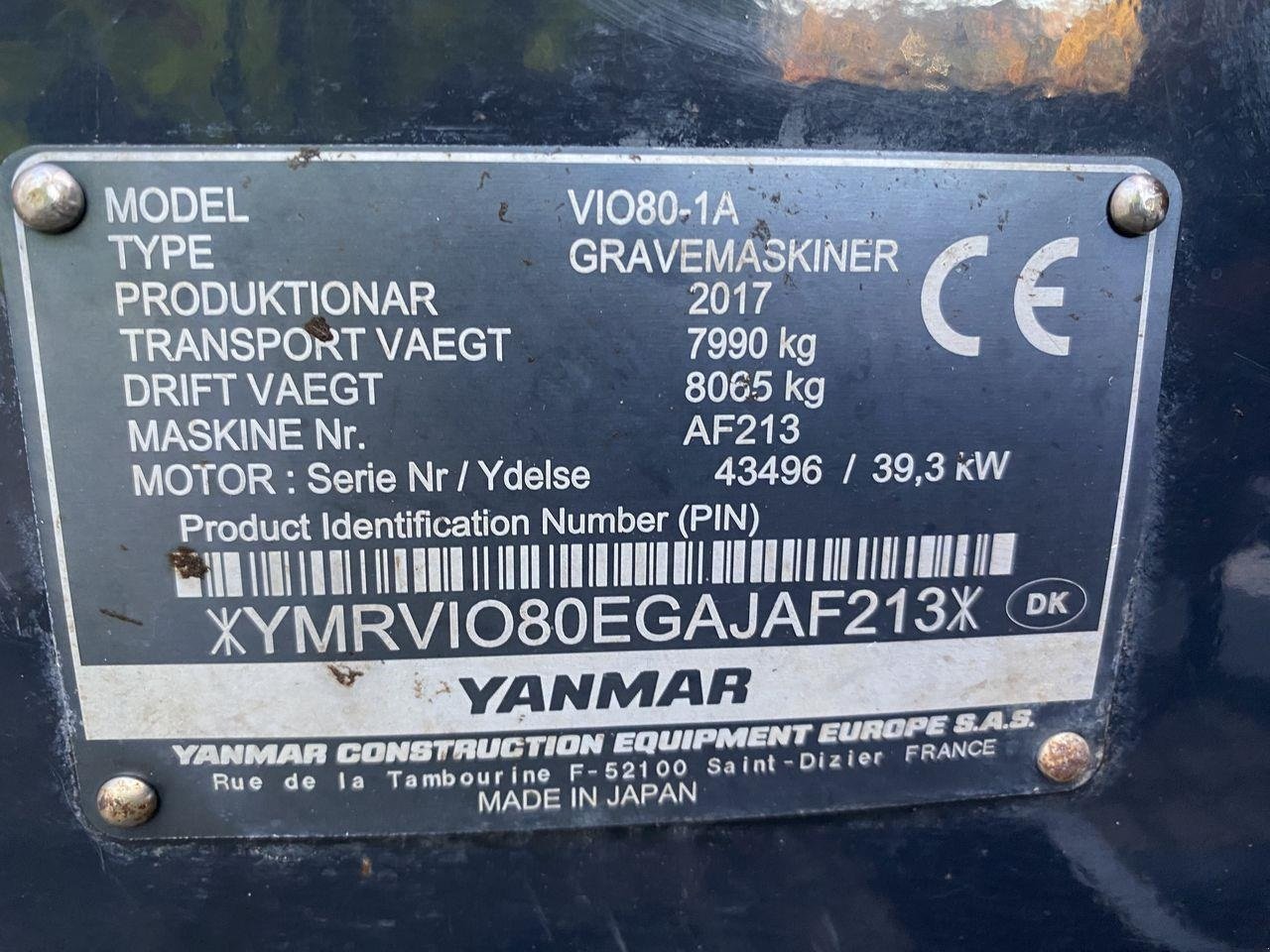 Bagger typu Yanmar VIO80-1A, Gebrauchtmaschine v Skive (Obrázek 12)