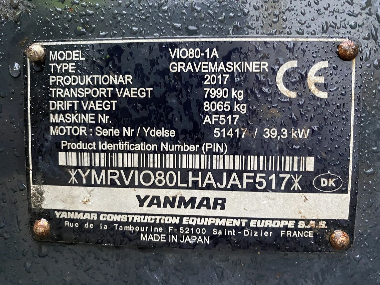 Bagger typu Yanmar VIO80-1A, Gebrauchtmaschine v Skive (Obrázek 13)