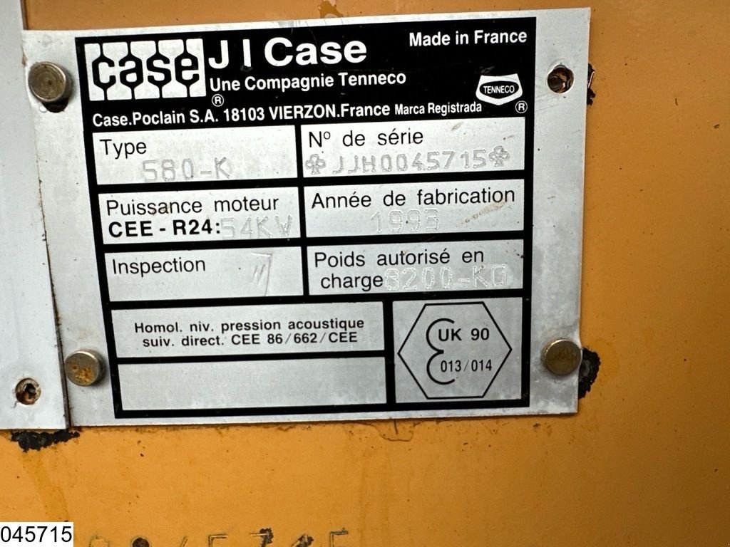 Baggerlader of the type Case 580 K Turbo 580 Super K 4x4, 5703 Hours, Gebrauchtmaschine in Ede (Picture 8)