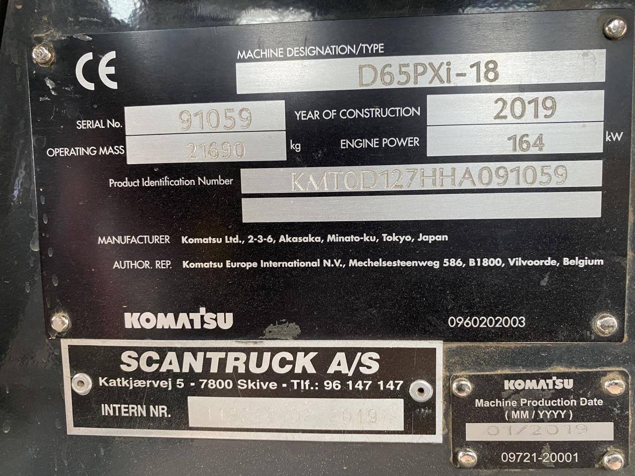 Baggerlader of the type Komatsu D65PXI-18, Gebrauchtmaschine in Skive (Picture 12)