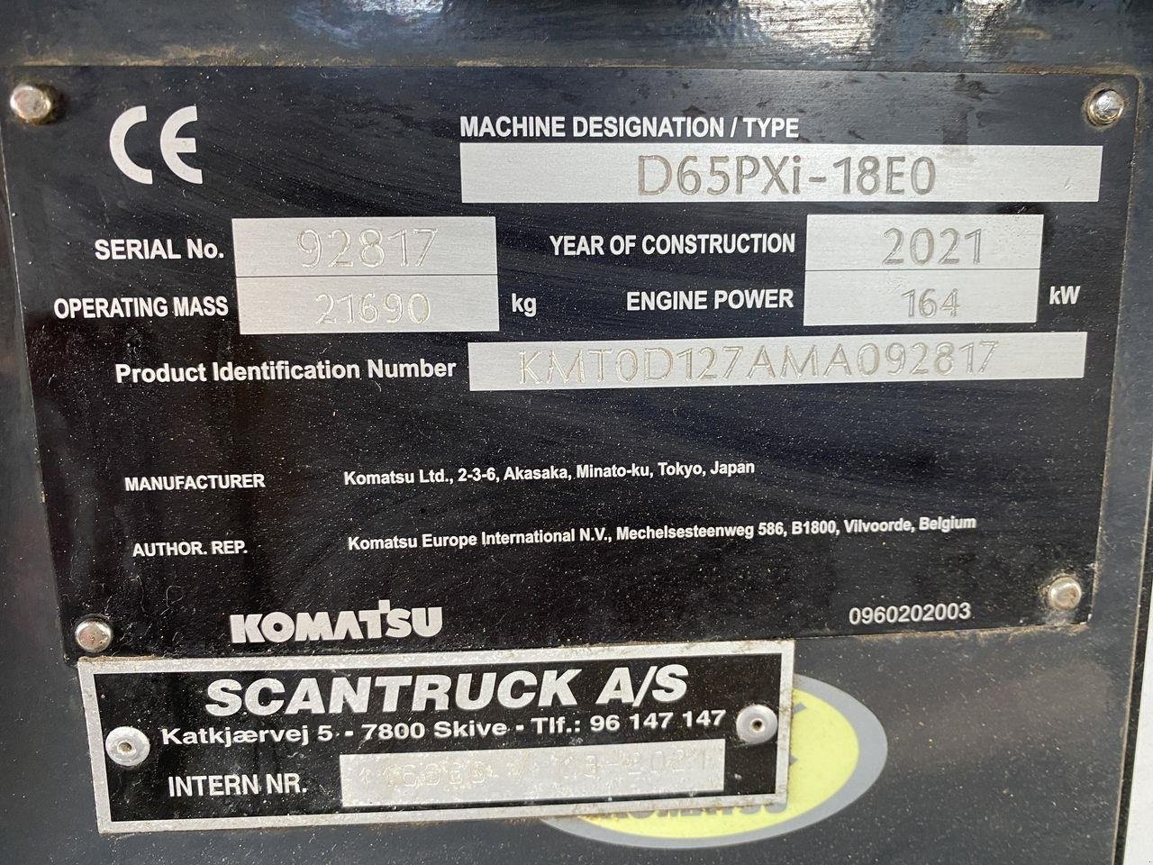 Baggerlader of the type Komatsu D65PXI-18EO, Gebrauchtmaschine in Skive (Picture 11)