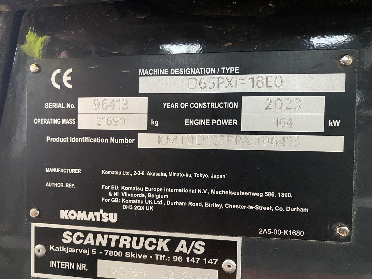 Baggerlader Türe ait Komatsu D65PXI-18EO, Gebrauchtmaschine içinde Skive (resim 12)