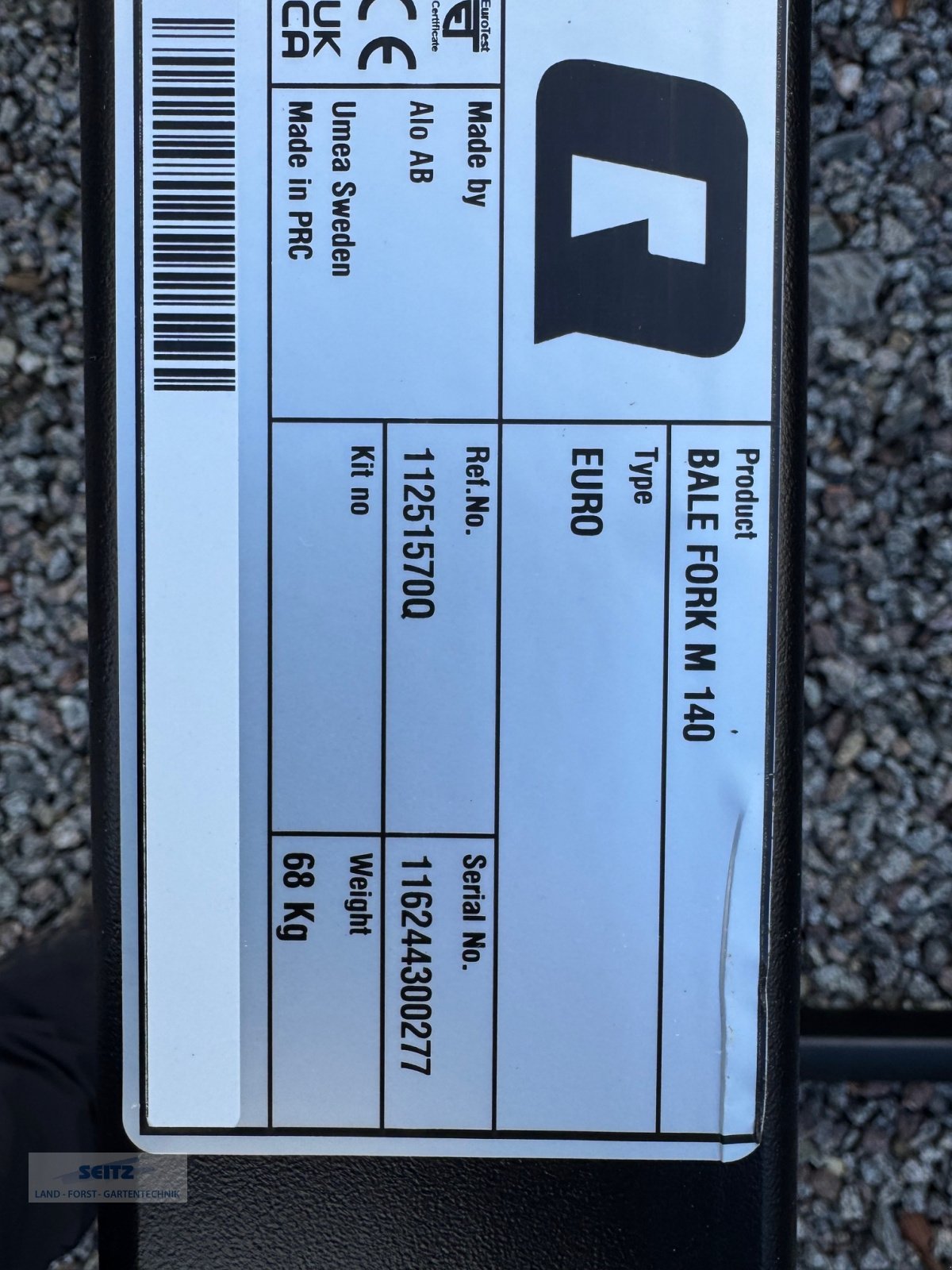 Ballengabel of the type Quicke Ballengabel M 140 EURO ( 4 x 1240 mm ), Neumaschine in Lindenfels-Glattbach (Picture 2)