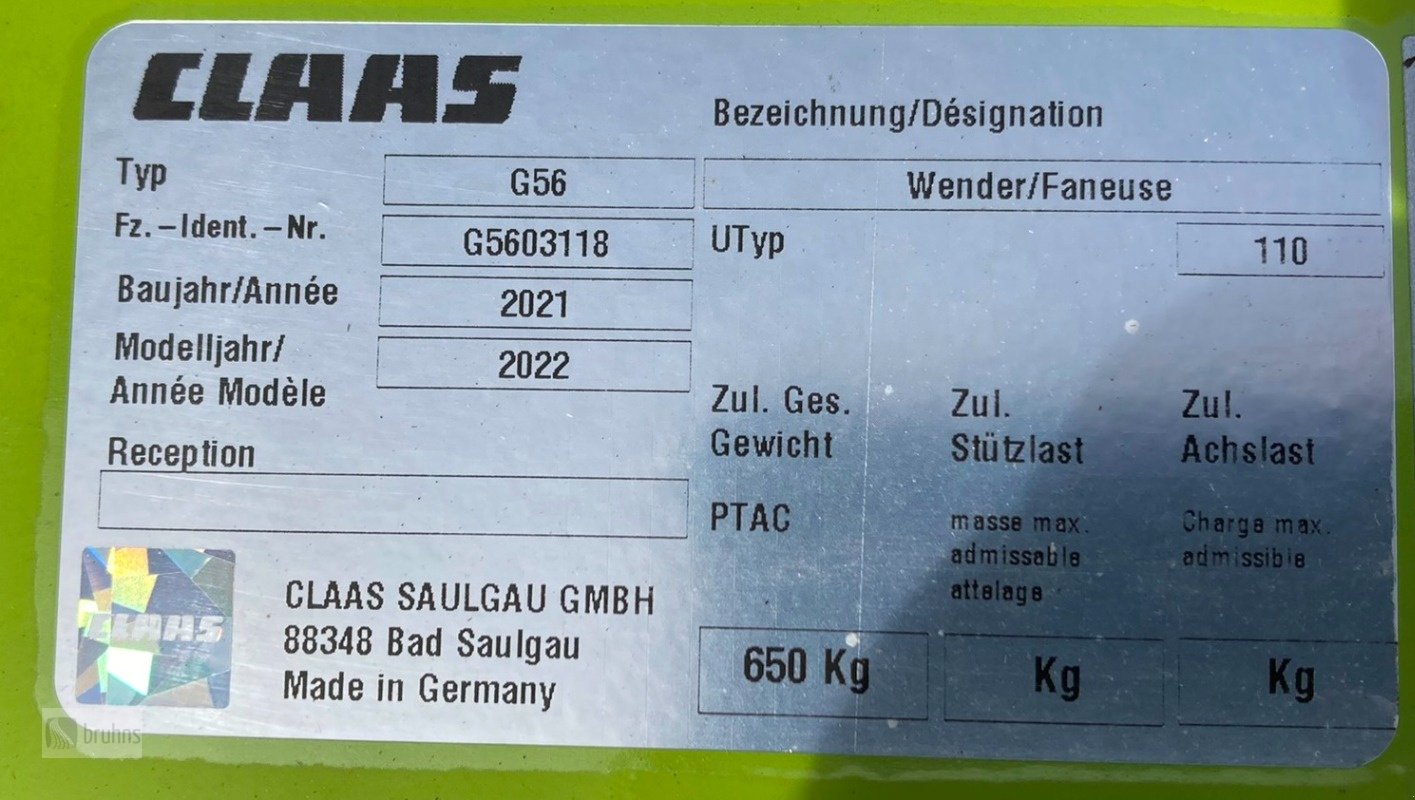 Ballensammelwagen typu CLAAS Volto 55 - 4 Kreiselwender - NEU, Neumaschine v Karstädt (Obrázok 7)