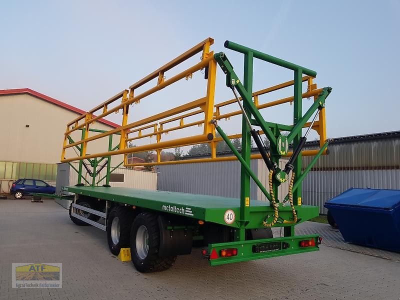 Ballentransportwagen des Typs Metaltech PB 16HB Ballenanhänger, Ballentransportwagen, Ballenwagen, Ballensammelwagen mit klappbarer Erhöhung, Neumaschine in Teublitz (Bild 1)