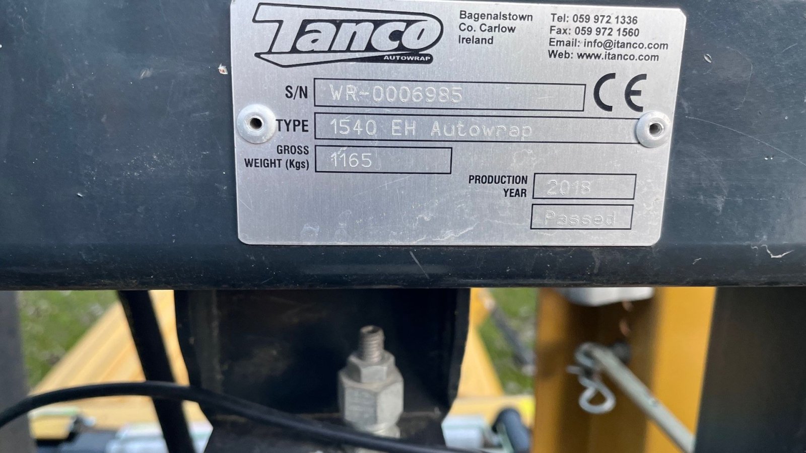 Ballenwickler от тип Tanco 1540 EH 1540 EH Autowrapper, Gebrauchtmaschine в Sakskøbing (Снимка 5)