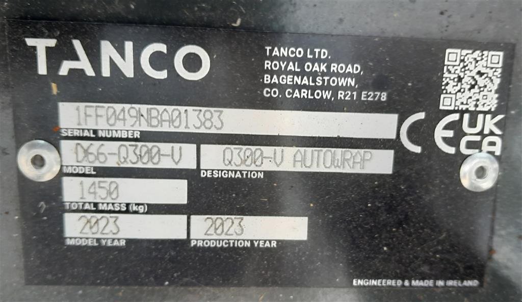 Ballenwickler типа Tanco Q300-V Autowrap, Gebrauchtmaschine в Horsens (Фотография 4)