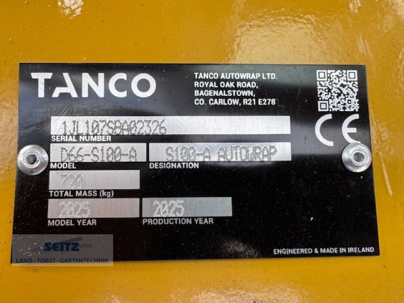 Ballenwickler des Typs Tanco S 100, Neumaschine in Lindenfels-Glattbach (Bild 10)