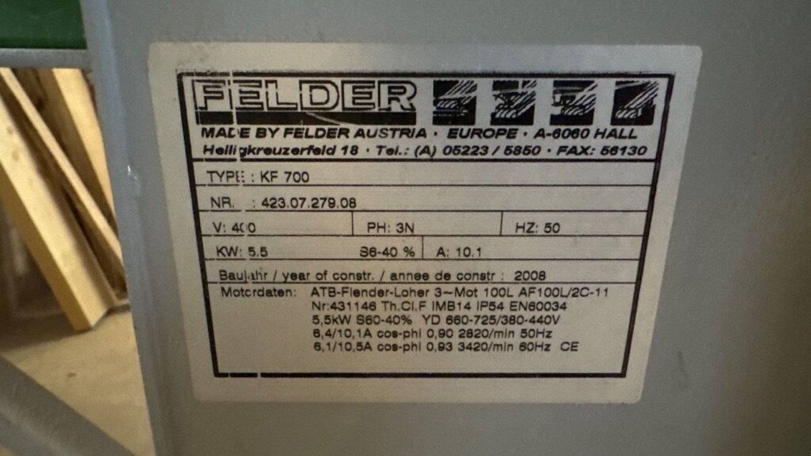Bandsägewerk a típus Felder KF700s Kombimaskine, Gebrauchtmaschine ekkor: Rødovre (Kép 5)