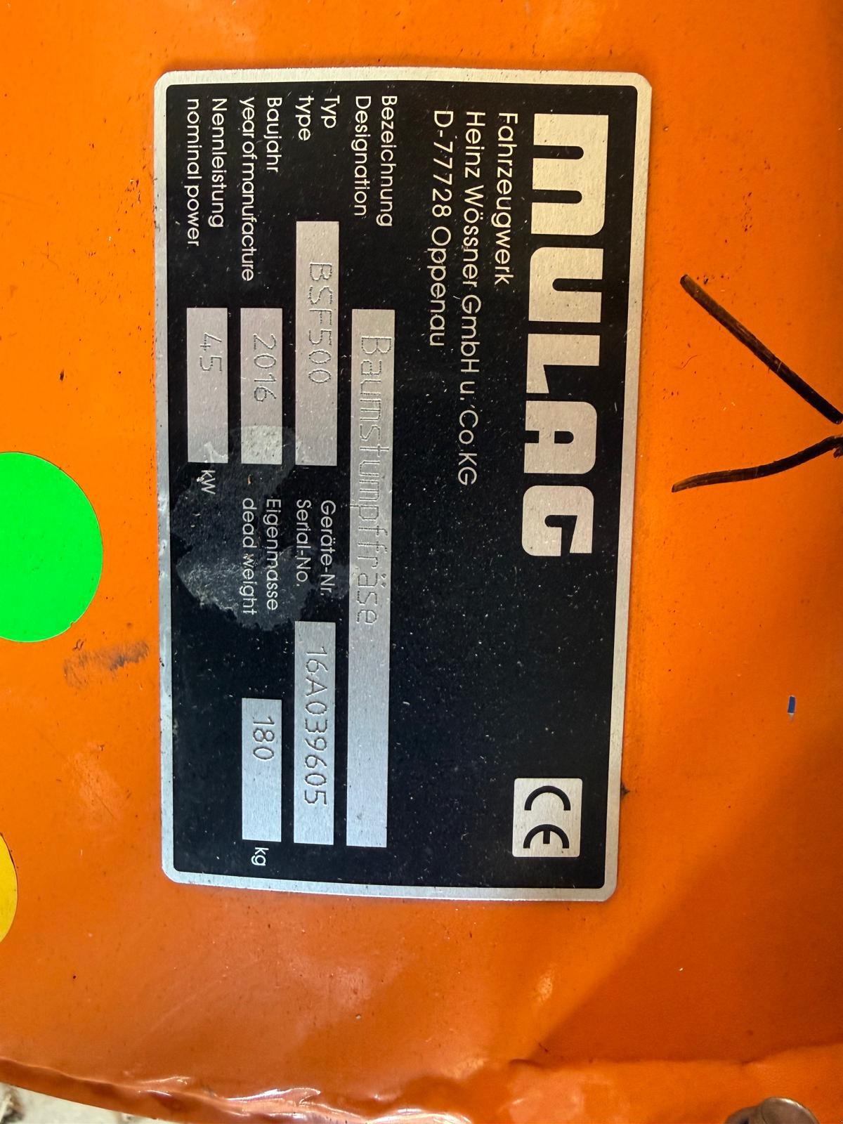 Baumstumpffräse van het type Mulag BSF500, Mietmaschine in Wiedemar (Foto 8)