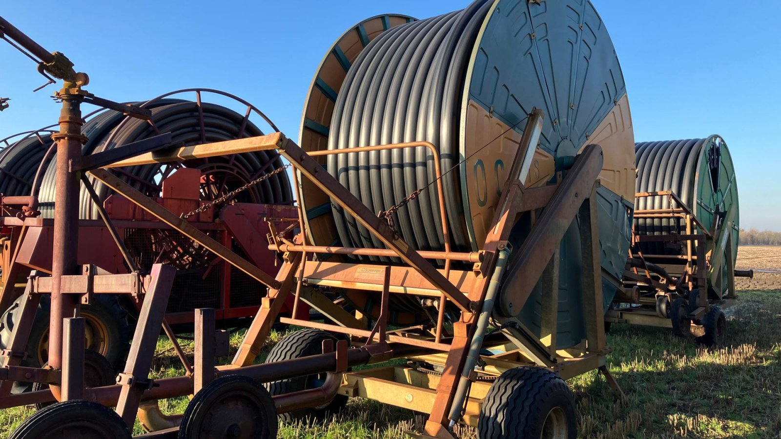 Beregnungsanlage Türe ait Ocmis 110 R4/2 480m ø110mm slange, Gebrauchtmaschine içinde Grindsted (resim 1)