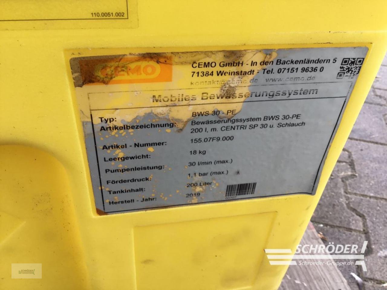 Beregnungsanlage van het type Sonstige MOBILES BEWÄSSERUNGSSYSTEM BWS 30-PE, Gebrauchtmaschine in Wildeshausen (Foto 6)