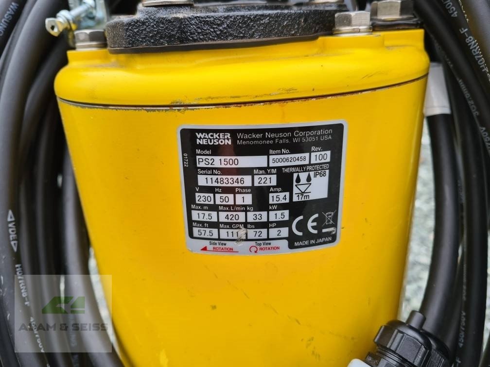 Beregnungspumpe des Typs Wacker Neuson PS2 1500, Gebrauchtmaschine in Neudrossenfeld (Bild 4)
