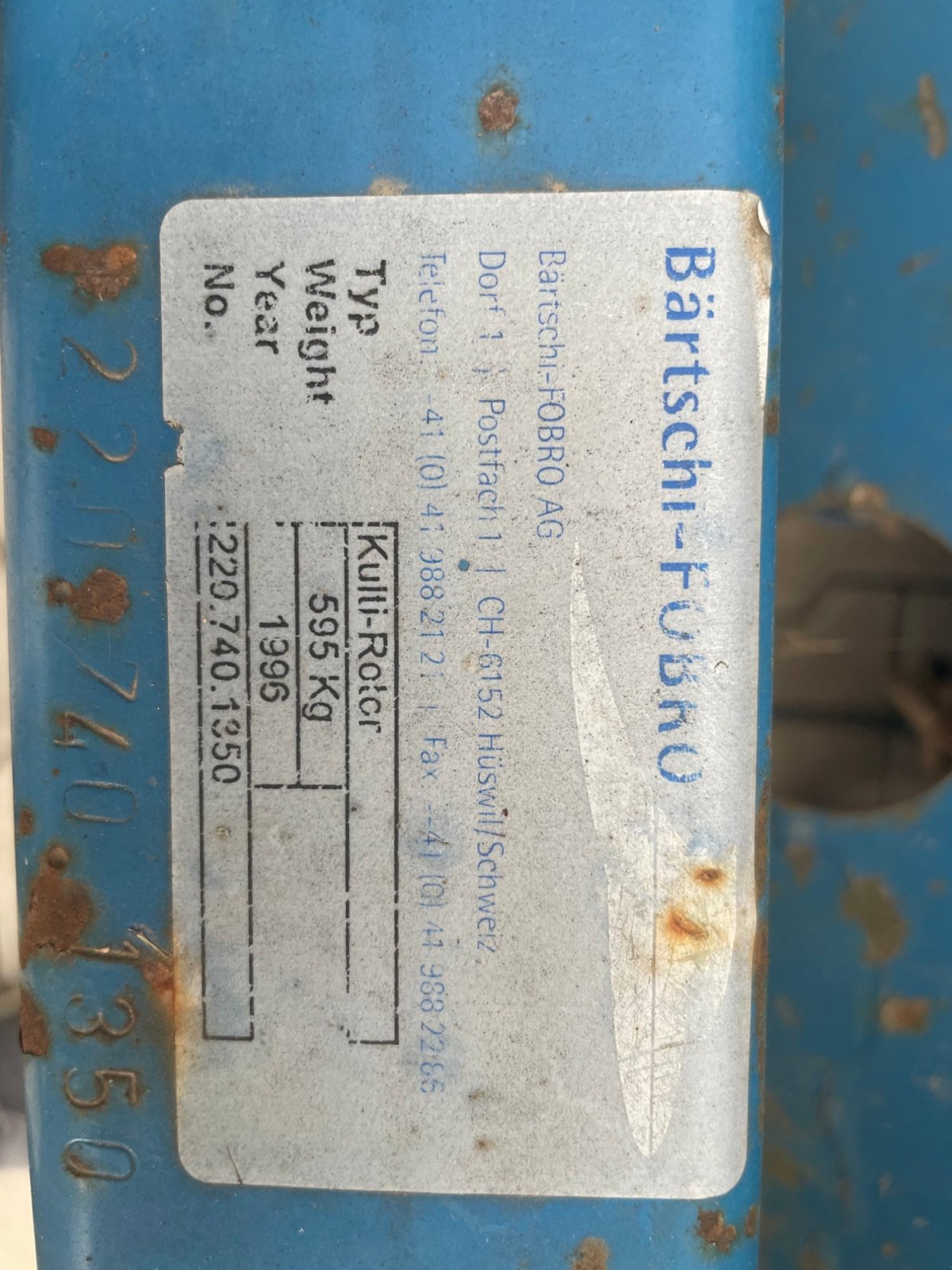 Bodenfräse Türe ait Bärtschi Kulti-Rotor, Gebrauchtmaschine içinde Dannstadt-Schauernheim (resim 3)