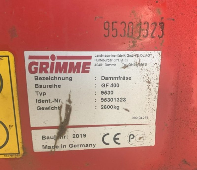 Bodenfräse of the type Grimme GF 400, Gebrauchtmaschine in ROYE (Picture 7)