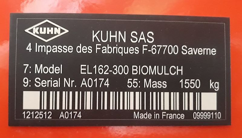 Bodenfräse des Typs Kuhn EL 162 BIOMULCH, Vorführmaschine in Itterbeck (Bild 24)