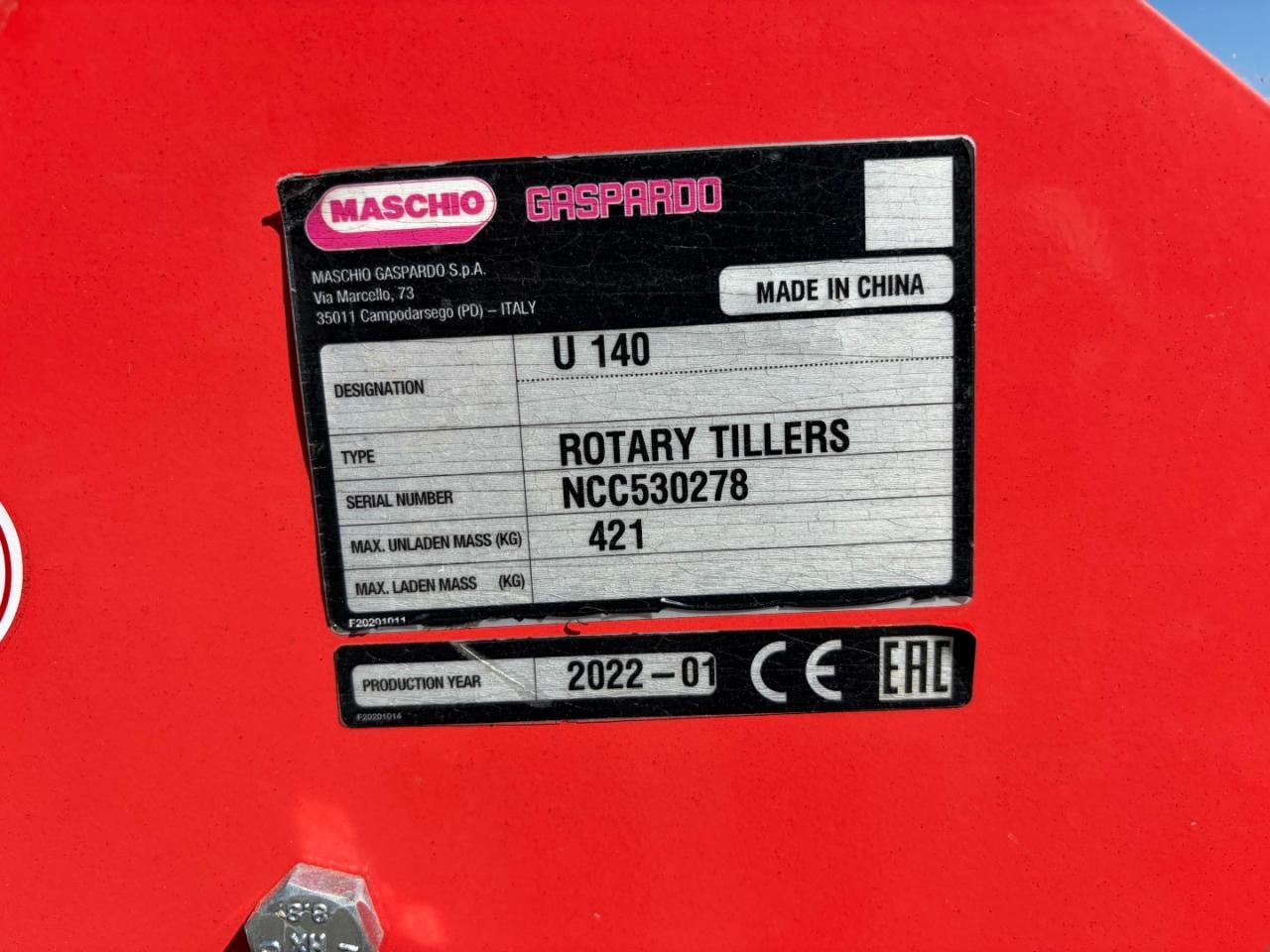 Bodenfräse del tipo Maschio U140, Neumaschine In Niederkirchen (Immagine 5)