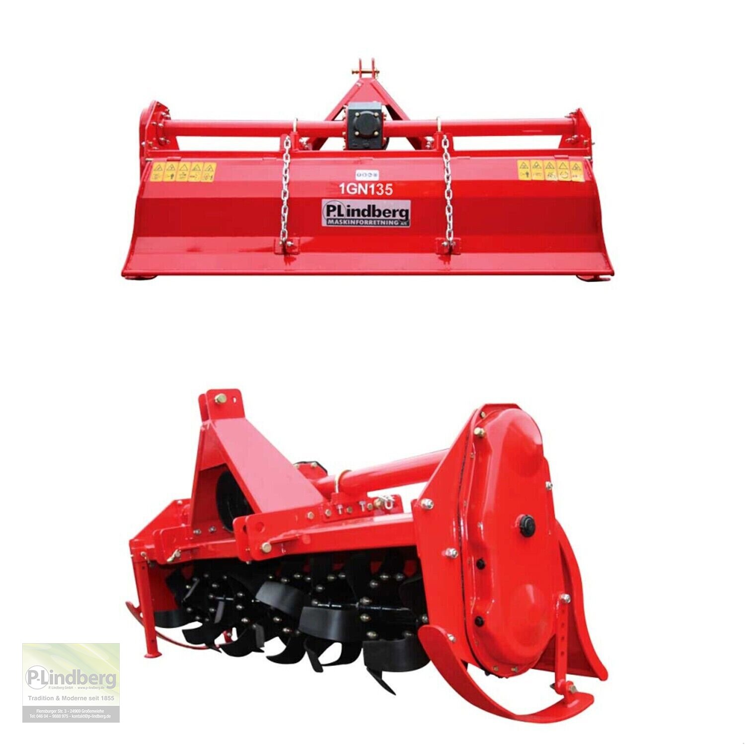 Bodenfräse des Typs P.Lindberg GmbH Traktorfräse Bodenfräse 135 cm Heckfräse Anbaufräse mind. 30 PS Traktor 1GN135, Neumaschine in Großenwiehe (Bild 1)