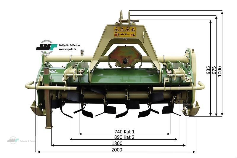 Bodenfräse des Typs Wallentin & Partner Bodenfräse 1,80 m von STARK Fräse Anbaugerät Kompakttraktor schwere Ausführung, Neumaschine in Wesenberg (Bild 3)