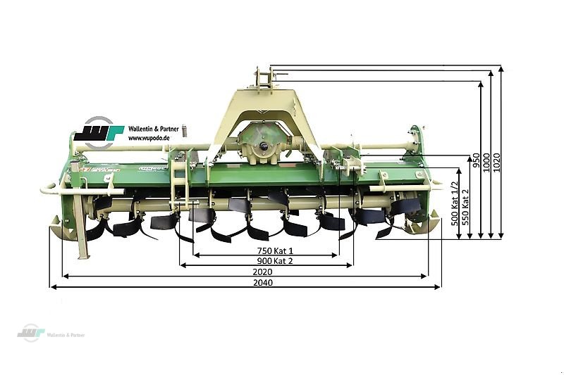 Bodenfräse tip Wallentin & Partner Bodenfräse 2,00 m von STARK Fräse Anbaugerät Kompakttraktor schwere Ausführung, Neumaschine in Wesenberg (Poză 3)