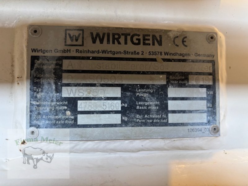 Bodenfräse du type Wirtgen WS250, Gebrauchtmaschine en Feldkirch (Photo 9)