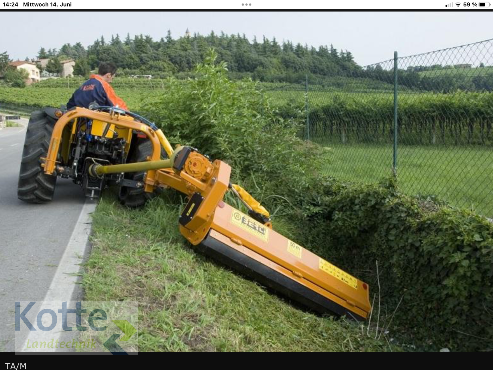 Böschungsmähgerät des Typs Berti TA/M 160, Neumaschine in Rieste (Bild 3)