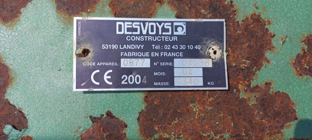 Böschungsmähgerät typu Desvoys Sonstiges, Gebrauchtmaschine w VERT TOULON (Zdjęcie 9)