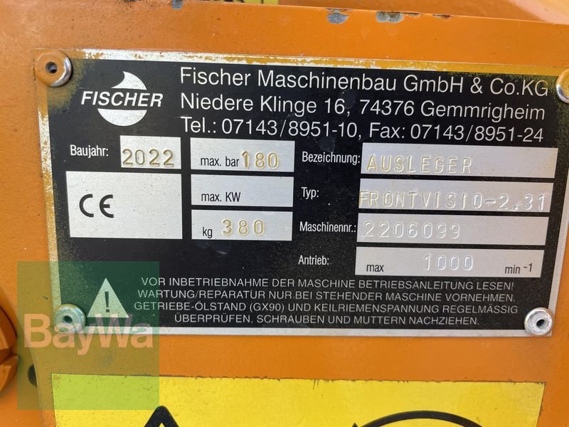 Böschungsmähgerät des Typs Fischer FRONT-VISIO 2 AUSLEGER HOLDER, Gebrauchtmaschine in Bamberg (Bild 7)
