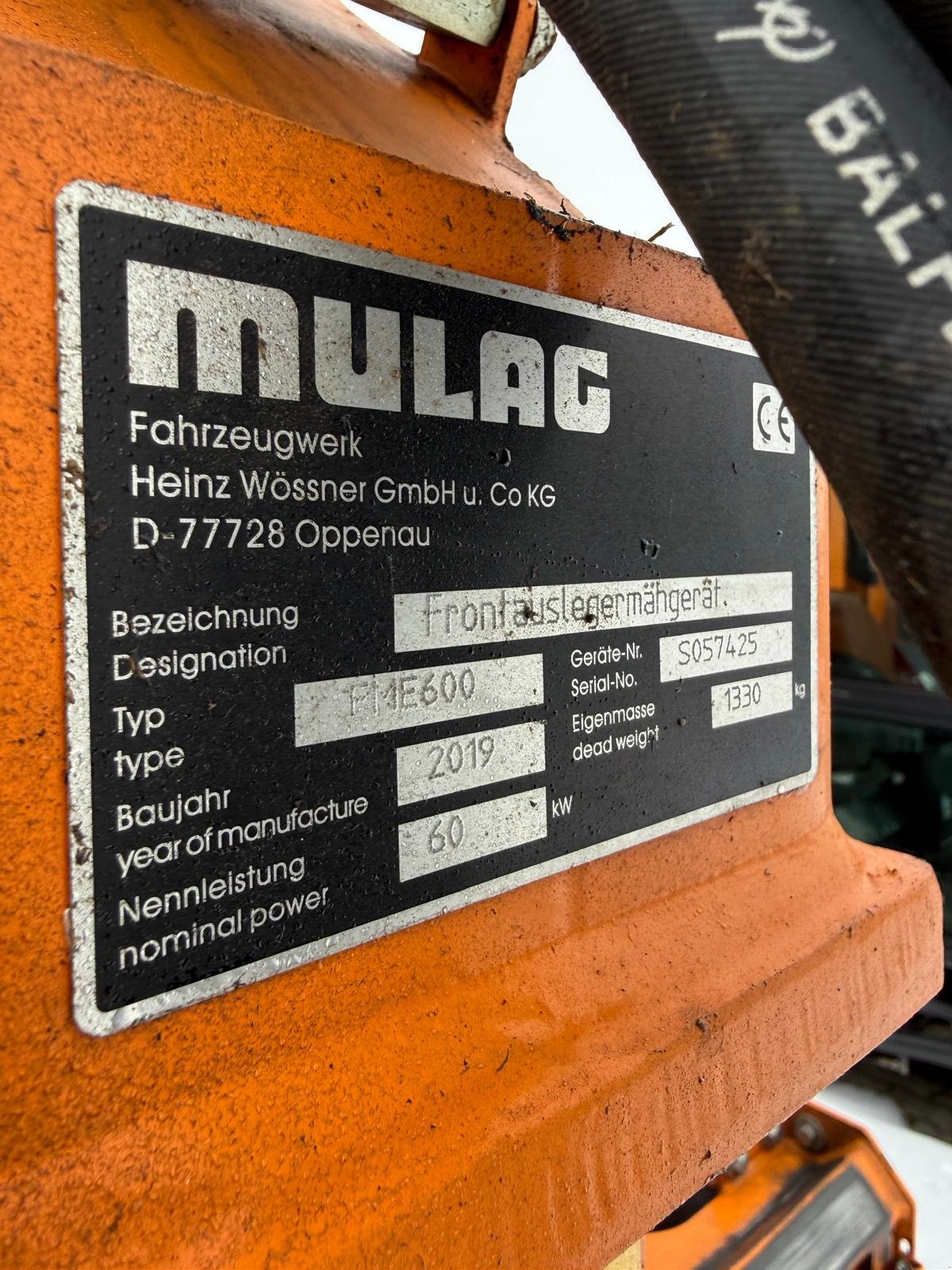 Böschungsmähgerät des Typs Mulag FME 600, Gebrauchtmaschine in Wiedemar (Bild 17)