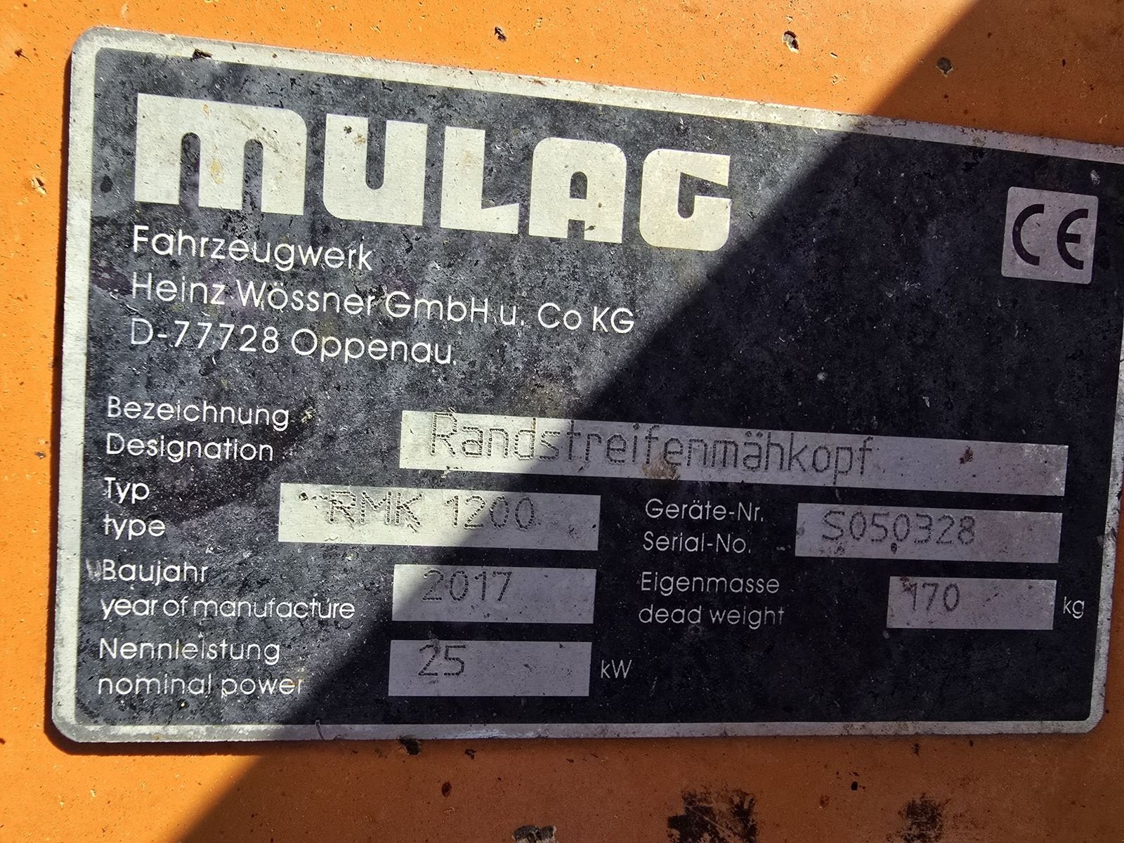 Böschungsmähgerät typu Mulag RMK1200, Gebrauchtmaschine v Gabersdorf (Obrázek 3)