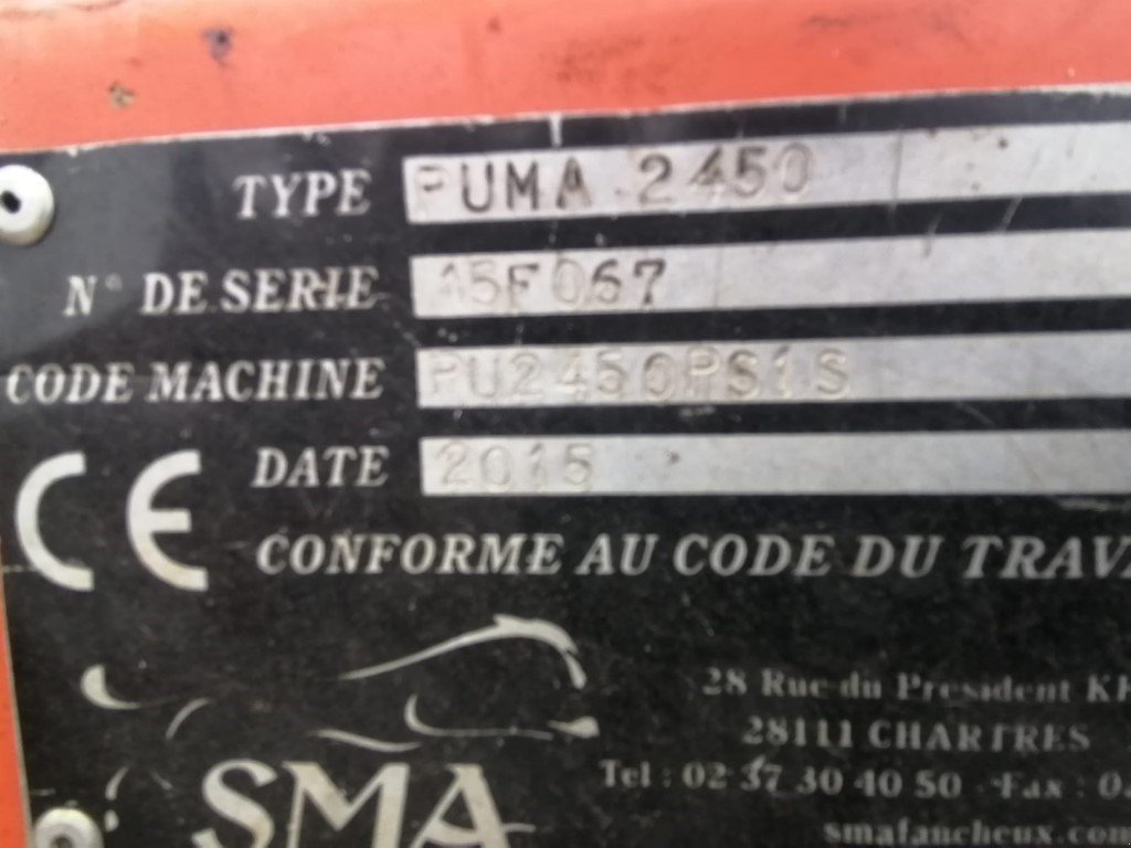 Böschungsmähgerät typu SMA PUMA 2450, Gebrauchtmaschine w Le Horps (Zdjęcie 3)