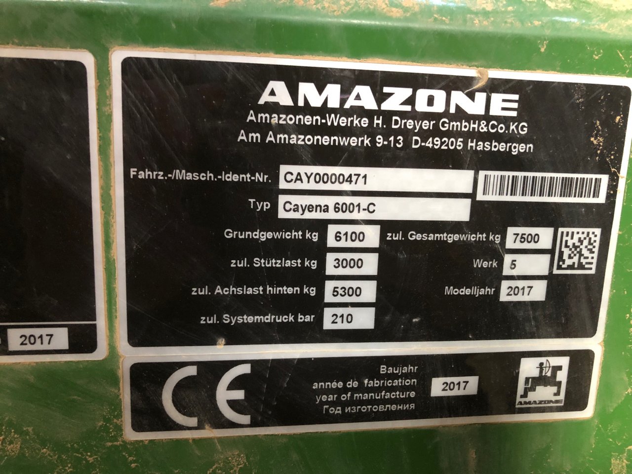Direktsaatmaschine typu Amazone Cayenna 6001-c, Gebrauchtmaschine w Brabant-le-Roi (Zdjęcie 7)