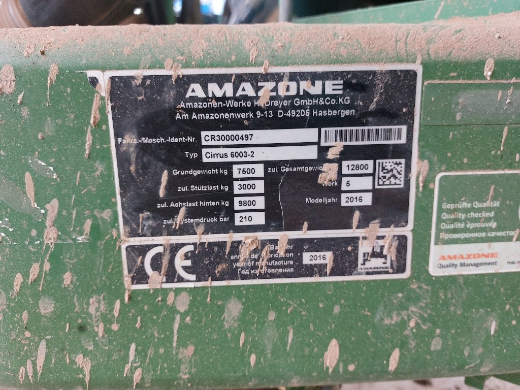 Direktsaatmaschine a típus Amazone CIRRUS 6003-2, Gebrauchtmaschine ekkor: BRAS SUR MEUSE (Kép 8)