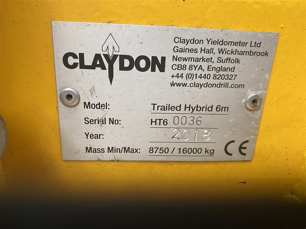 Direktsaatmaschine typu Claydon Claydon Hybrid T6, Gebrauchtmaschine w Brørup (Zdjęcie 4)