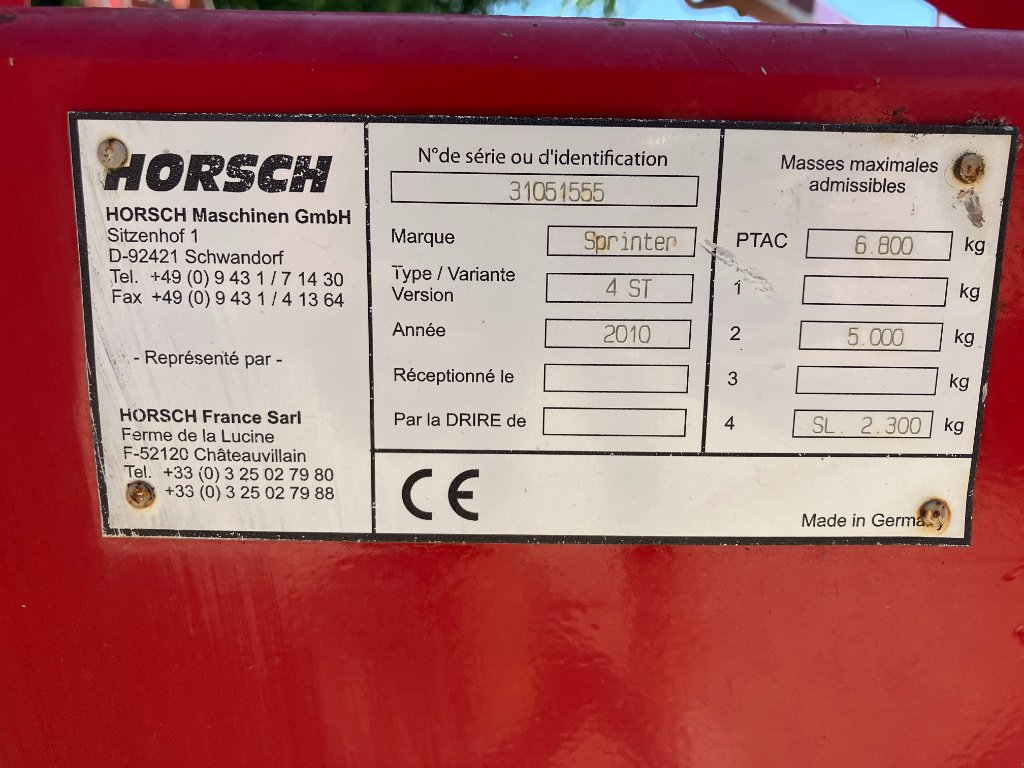 Direktsaatmaschine del tipo Horsch Sprinter 4 ST, Gebrauchtmaschine en VIRECOURT (Imagen 11)