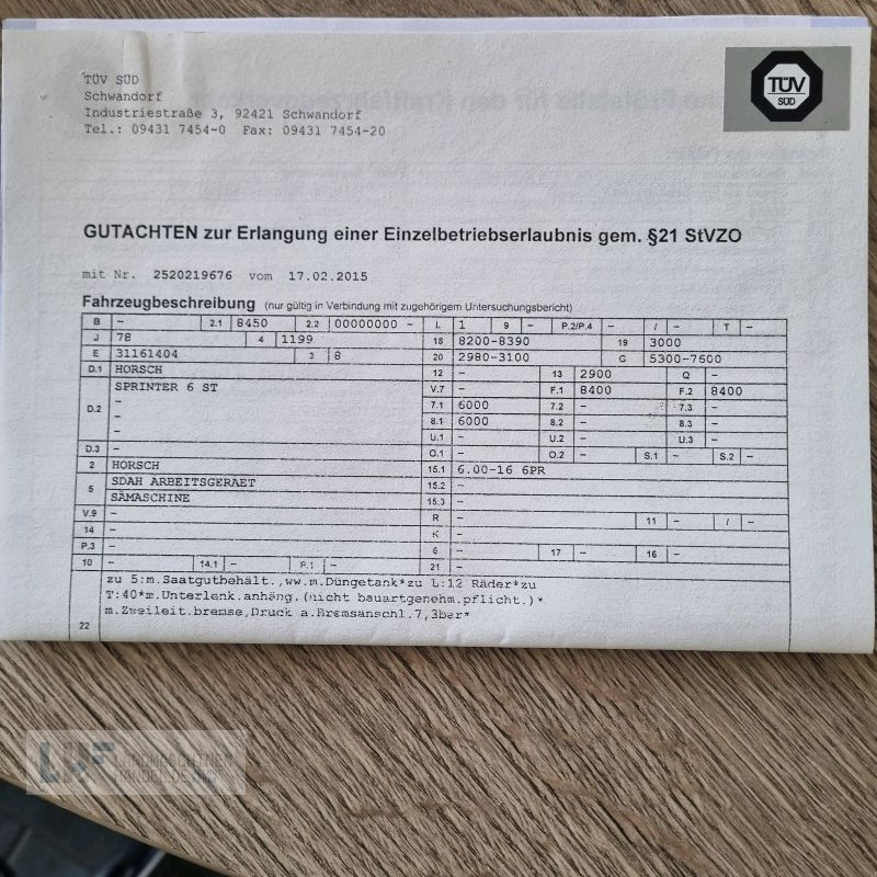 Direktsaatmaschine του τύπου Horsch Sprinter 6ST, Gebrauchtmaschine σε Burg/Spreewald (Φωτογραφία 17)